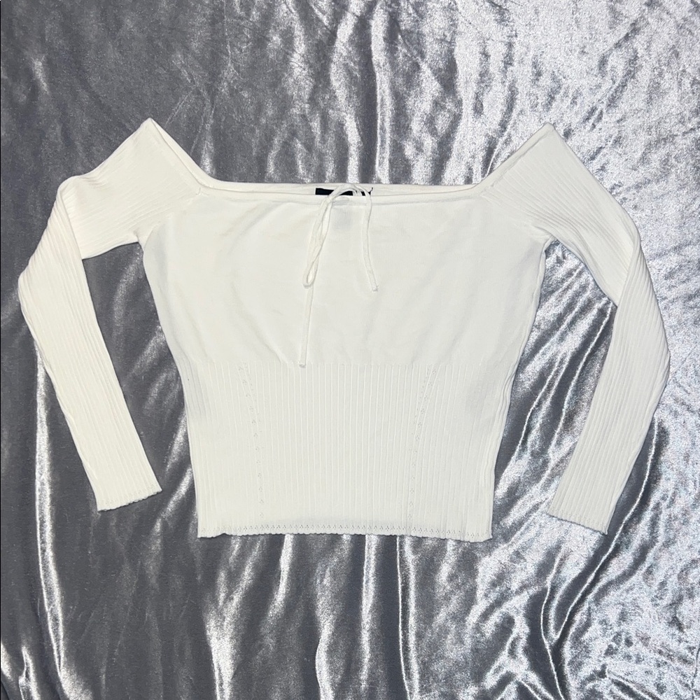 Forever 21 Off-Shoulder White Sweater